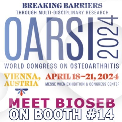 Bioseb on booth #14 at OARSI 2024 in Vienna